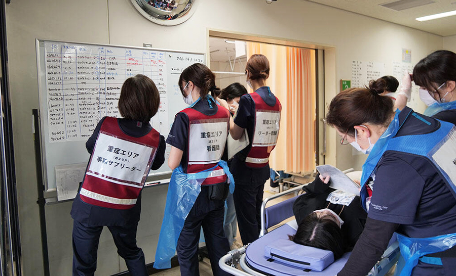 宝塚市立病院大規模地震発生を想定した災害訓練