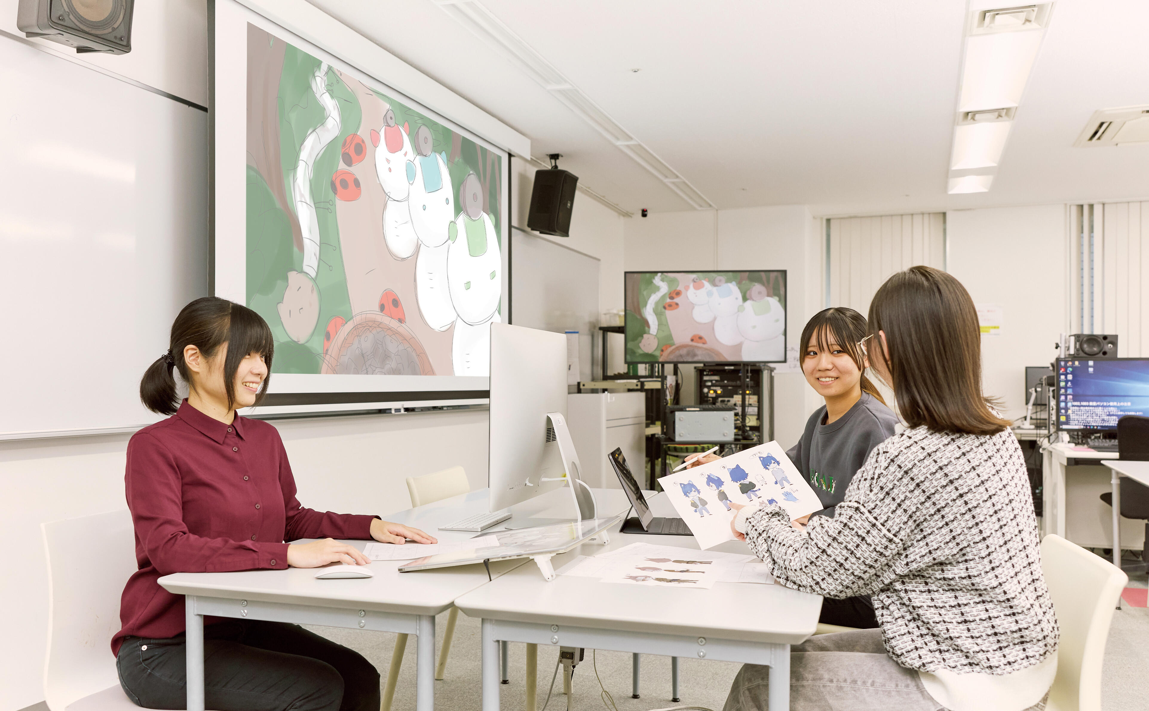 アニメーションの制作現場を再現したリアルな実習