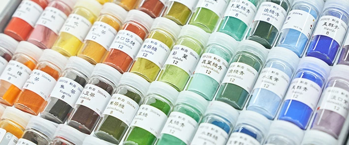 イラストレーション制作の様子（絵具）